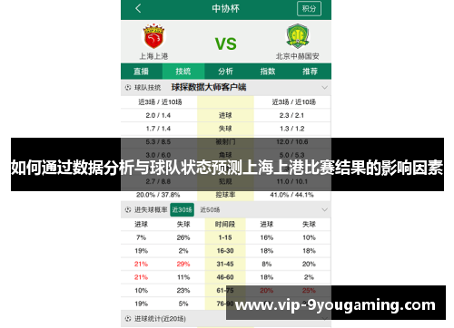 如何通过数据分析与球队状态预测上海上港比赛结果的影响因素