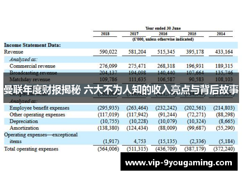 曼联年度财报揭秘 六大不为人知的收入亮点与背后故事