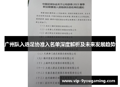 广州队入选足协准入名单深度解析及未来发展趋势