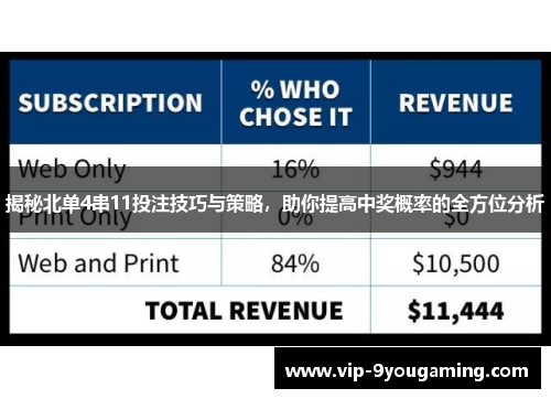 揭秘北单4串11投注技巧与策略，助你提高中奖概率的全方位分析